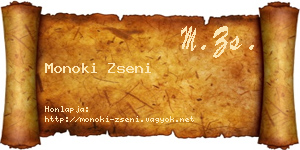 Monoki Zseni névjegykártya
